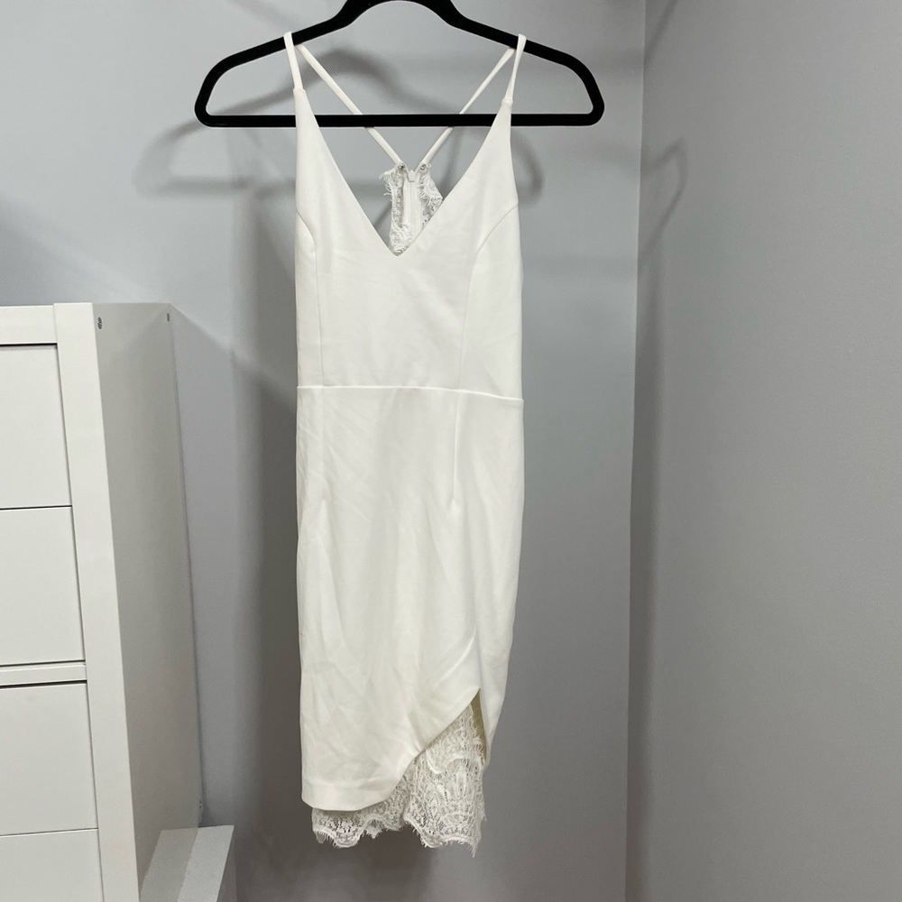 White mini dress